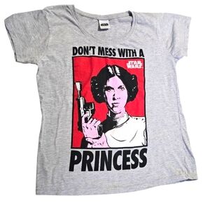 Star Wars Gray Princess Leia Kids T-Shirt